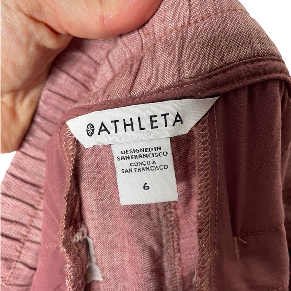 Athleta | Cabo Linen Wide Leg Pants in Tawny Rose 6 - Picture 2 of 6